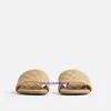مصمم نسائي منتصف كعب Amy Mule Sandals Slippers Botegaveneta العلامة التجارية الإيطالية المبطنة المبطنة بغل البغل 4.5 سم/1.8 بوصة YTGN