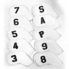 10pcssetゴルフアイアンヘッドカバー3-9psaクラブヘッドカバー刺繍番号ケーススポーツゴルフトレーニング機器アクセサリー240416