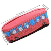 Storage Bags Creative Cartoon Bus Pencil Bag Canvas Large Capacity Car Zipper Pen Pencilcase For Student Stationery School Supplies