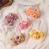 Dekorativa blommor 6st konstgjorda blommor Silk Small Rose Diy Wedding Bride Holding Accessorie Home Bedroom Vase Decoration Wreath