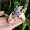 Miniature Garden Fairies Figurines Résine Mini Fairy Statue Figure Ornements décorations Accessoires 240427