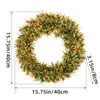 Decorative Flowers 40CM Spring Berry Garland Rattan Wreath Artificial Flower Door Hang Easter Home Shopping Mall Wedding Decoration