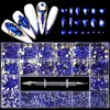 21 Jóias de diamante de grade Conjunto de jóias para as unhas Decorações de arte abra plana Drill Frill Luxe Color 240415
