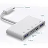 5 I 1Type-C Multi Adapter USB Connector TF-kortläsare för MacBook-bärbar dator och mer USB C-enheter