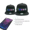 CAP de baseball unisexe USB Application Bluetooth rechargeable LED PROGRAMMABLE Message d'affichage Hip Hop Street Hat Hat 240410
