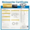 Studörhängen 925 Silver Moissanite Earring D Color Plated 18K vitt guld med GRA-certifikat Anti-allergi diamant för kvinnor