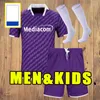 Homens crianças 2023 2024 camisas de futebol de fiorentinas