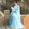 Abbigliamento etnico di grandi dimensioni Hanfu in stile cinese abbigliamento tradizionale di tang dynasty costumi di danza folk cosplay abito fata da donna abito estivo