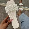 Slippers Printemps / Summer Femmes 2024 Perle Righine de la mode femme de femme Fashion Fashion Couleur solide chaussures plats Sandales