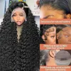 Synthetic Wigs 40 inch water curly 13x6 high-definition transparent lace front human hair wig 200% Brazil 13x4 loose deep wave gel free Q240427