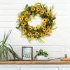 Fiori decorativi ghirlant di girasoli artificiali per le case agricole delle porte decorazioni per le vacanze