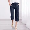 Women's Pants Women High Waisted Wide Leg Fashion Drawstring Elastic Trousers Comfy Straight Long Solid Color With Pockets