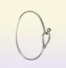 Lote inteiro de 12 pcs de aço inoxidável prata de pulseira ajustável Moda de pulseira simples Design simples Pragem de fio de arame fino Jóias