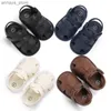 Sandals baby mode pu cuir premier pas sailloir bébé garçons chaussures formelles chaussures néonatals respirant sandales enfants non glisso