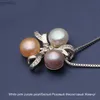 Colares pendentes fofos 925 Sterling Silver Pearl Pinging for Women Wedding White Natura