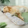 Hoopet Summer Dog Bed Cat Cool Mata Oddychająca pensa snu lodowa poduszka do małych średnich dużych chłodnictwa 240424