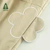 Amila Baby Girl Pants Spring Khaki 100 ٪ Cotton Tooling Style Broulds Disual Cute Lough Kids Clothing 06 Meens Fashion 240418