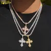 Примолаженные кластер Moissanite Diamond Pendants 925 Silver Hip Hop Jewelry Fashion Cross Pendants для рождественских подарков