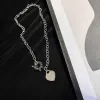 Tasarımcı Takı Kadınlar Kolye Zincir Ceza Aşk Kalp 925 Altın Gümüş Kolye Kaplama 18K Paslanmaz Çelik Harf Kolye Kadınlar Kardeş Hediye Kolye Kolyeleri