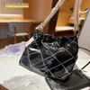 22 bag luksusowy projektant torebki torebki kubełkowe torebki na zakupy designerka sznurka crossbody torba złota monety wisiorek złota nić ksof