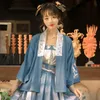 Ethnic Clothing Original Hanfu Female Song System Summer Chinese Style Han Element Short Skirt Temperament Versatile Commuter Cosplay Dress Set