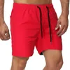 Shorts masculinos masculino de cinco pontos de seco rápido de seco rápido da cintura de cintura praia curta esportiva de ginástica de ginástica Casual Casual