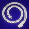Collares colgantes Testación de diamantes ying Pass 8-14 mm de ancho Gra Moissanite 18K Gold Sterling Sier Cuban Link Chain for Men Hip Hop Cabello OTV95
