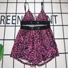 Donne reggiseno sexy a V Deep V-Neck ed Elastic Waist Logo Bandage Stampar Shorts Shorts Designer Beach Wear SMLXL SMLXL