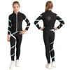 Kledingsets Kids Girls Sport Gymnastics Figuur Skating Kostuum Sweatshirt met lange mouwen met Leggings Yoga Running Training Training