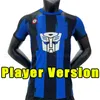 Version du joueur Inter Lukaku Jerseys de football 23 24 Barella Vidal Lautaro Eriksen Alexis Dzeko Correa Uniforms Football Shirts 2023 2024 MILAN MEN TRACINE NINJA