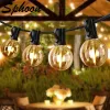 Dekorationer Sphoon 15m 20m Anslutningsbar LED -sträng Ljus E12 Bas G40 IP44 Vattentät dimbar Garland Garden Wedding Fairy Lights Home Decor