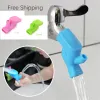 Set Highly Elastic Silicone Faucet Extender Bathroom Sink Fixture Children's Hand Washing Accessories Water Tap Nozzle Kitchen Home