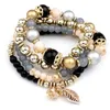 Cadeia 4pcs/conjunto Pulseira de várias camadas de contas boêmia para mulheres Moda de metal vintage Tassel Bracelet Jewelry Gift Gift