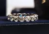 Luksusowe owalne cięcie pierścionek z diamentów Moissanite 100 Oryginalne 925 Srebrne Srebrne Pierścienie ślubne zaręczynowe dla kobiet Bridal Jewelry9048990