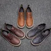 Casual skor varumärke mode män läder hög kvalitet vuxna mockasins manliga skor unisex utomhus stora huvudet övergripande
