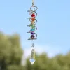 Decorações Spinner de vento de cauda espiral Estabilizador Sun Catcher Crystal Ball Rainbow Mandelle