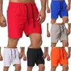 Shorts masculinos masculino de cinco pontos de seco rápido de seco rápido da cintura de cintura praia curta esportiva de ginástica de ginástica Casual Casual