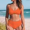 Frauen Badebekleidung Mode sexy solide kommunistische Bikini Badeanzug Frauen voller Berichterstattung Bikinis für vibrierende Unterwäsche