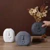 Vases Ins Style Creative Abstract Facial Vase Vase Modern Dunts Funny Living Flower Arrangement Flower Decoration