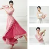 Skirts Chinese Classical Dance Skirt Lady Elegant Chiffon Flowing Double Layer Large Swing Stage Performance Dress