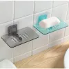 Piatti di sapone rastrelliere da bagno spugna montata Piatto a doppio strato Accessori autoadesivi piatti di sapone senza sapone per perforazione