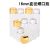 1000pcs 16*26,5 mm 2 ml Złote plastikowe śrubowe butelki szklane butelki puste przezroczyste DIY szklane fiolek dekoracyjne słoiki
