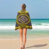 Asciugamano da spiaggia da donna bandana personalizzata Tribal Etnic Ethnic Sciame da bagno Scialvia spiaggia in tessuto di alta qualità Assemblea da bagno 240422