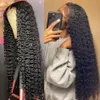 250% 30 inch losse Deep Wave Lace Voorpruik 13x6 Transparante menselijke haarpruiken remy Curly 4x4 kanten sluitings pruik voor vrouwen