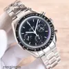 Luxury Speedmaster Sport Transparent Watch Men Designer Watches Omig Back Moonswatch Womens High Quality Chronograph Montre Luxe with Box Ta4u