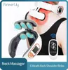 6 têtes Smart Electric Neck and Back Pulse Massager Tens Wireless Heat Wory Cervebra Douleur Détendez Machine de massage de pétrole 5032448