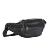 Bolso de la cintura para hombres de cuero Táctico al aire libre Tactical táctico macho Pequeño Fanny Pack Crossbody Chest Cinco Bolsas 240428