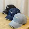 Caps de bola Versão coreana de nicho de renda jeans tampa de beisebol feminino doce e fofo tridimensional pérola arco de chapéu esportivo hat casquette