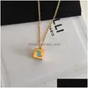 Orecchini Necclana 18K Gold Luxury CE Brand Cube Designer Love Pink Blue Retro Vintage Cash Oreg Oress Oreging Oressing Penda Dhmol