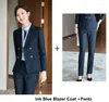 Dames tweedelige broek Women Business Suits Pantsuits Uniform Designs Autumn Winter Carrière Interview Werk Draag Dames Office Professional